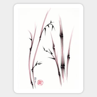 Tenderness  -  Sumie dry brush pen bamboo painting Sticker